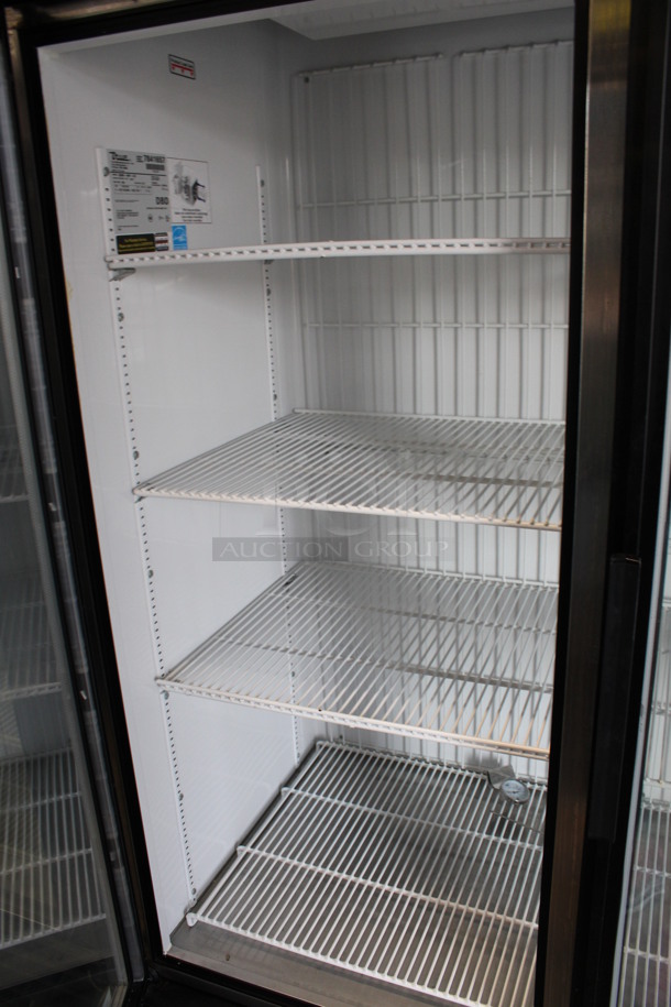 2013 True Model GDM-49F-LD ENERGY STAR Metal Commercial 2 Door Reach In Freezer Merchandiser w/ Poly Coated Racks. 115 Volts, 1 Phase. 54x31x79. Cannot Test Due To Plug Style - Image 4 of 5