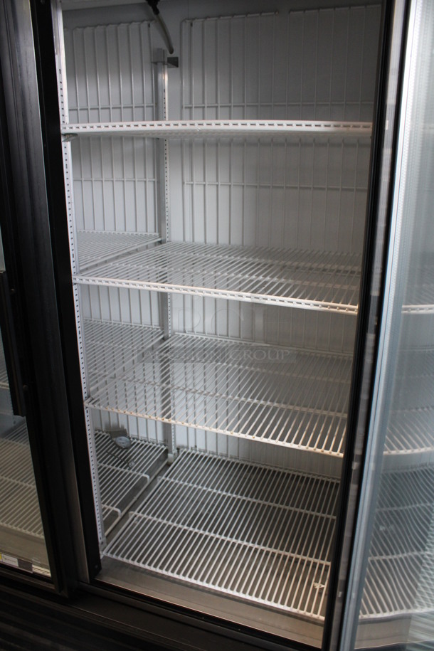2013 True Model GDM-49F-LD ENERGY STAR Metal Commercial 2 Door Reach In Freezer Merchandiser w/ Poly Coated Racks. 115 Volts, 1 Phase. 54x31x79. Cannot Test Due To Plug Style - Image 5 of 5