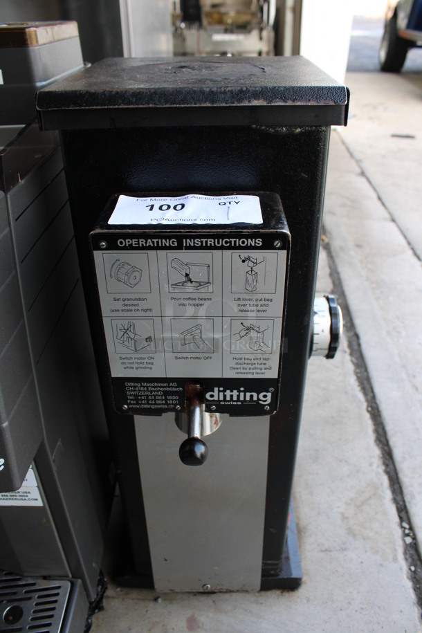 2014 Ditting Model KR1203 SB Metal Commercial Countertop Coffee Bean Grinder. 120 Volts, 1 Phase. 10.5x14x25. Tested and Powers On But Does Not Grind - Image 1 of 5