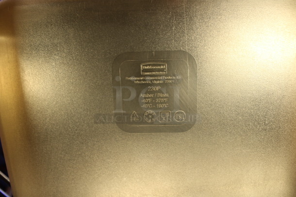 4 Amber Colored Poly Full Size Drop In Bins. 1/1x2. 4 Times Your Bid! - Image 4 of 4