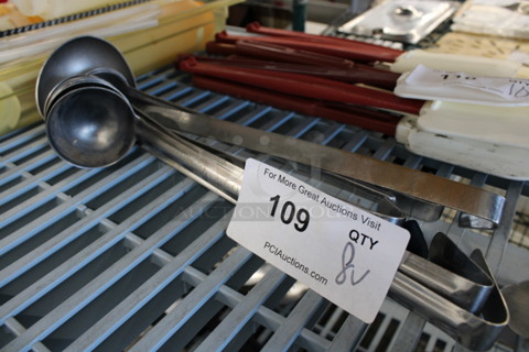 8 Various Metal Ladles. Includes 12". 8 Times Your Bid!