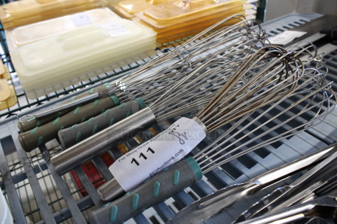 8 Various Metal Whisks. Includes 14". 8 Times Your Bid!