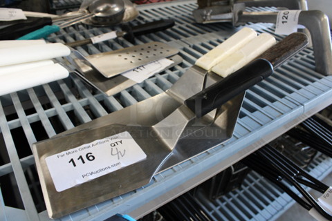 4 Various Metal Spatulas. Includes 14". 4 Times Your Bid!