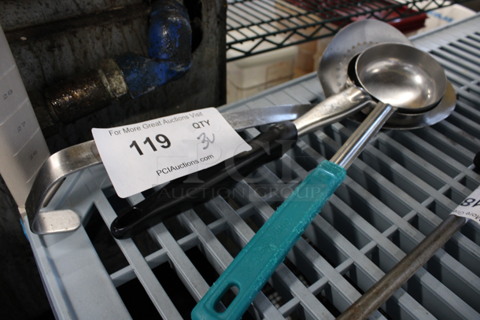 3 Various Metal Items; 2 Spoodles and Skimmer. Includes 14". 3 Times Your Bid!