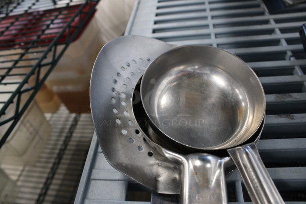 3 Various Metal Items; 2 Spoodles and Skimmer. Includes 14". 3 Times Your Bid! - Image 2 of 3