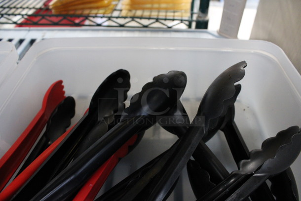 ALL ONE MONEY! Lot of Various Poly Tongs in Poly Bin! - Image 2 of 3