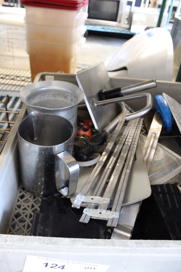 ALL ONE MONEY! Lot of Various Items Including Metal Pitcher and Seasoning Shaker In Poly Dish Caddy! - Image 2 of 4