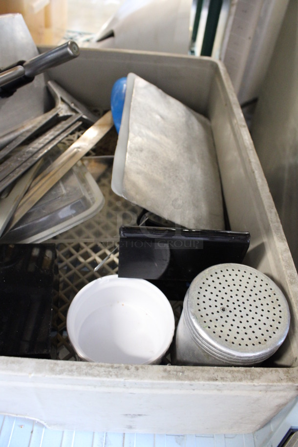ALL ONE MONEY! Lot of Various Items Including Metal Pitcher and Seasoning Shaker In Poly Dish Caddy! - Image 3 of 4