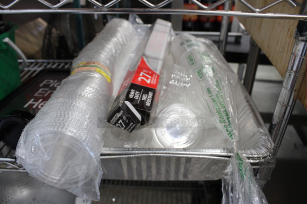 ALL ONE MONEY! Lot of Various Items Including Green Bucket, Stanchion Piece and Disposable Lids! - Image 3 of 3