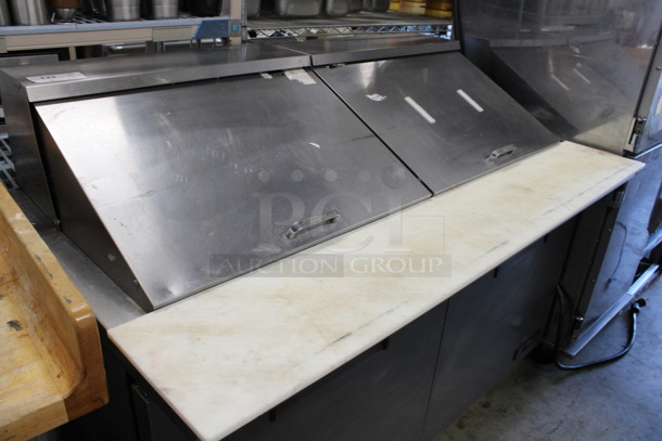 True Model TSSU-60-24M-B-ST Stainless Steel Commercial Sandwich Salad Prep Table Bain Marie Mega Top on Commercial Casters. 115 Volts, 1 Phase. 60.5x35.5x47. Tested and Working! - Image 2 of 8