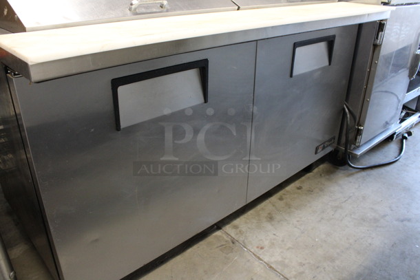 True Model TSSU-60-24M-B-ST Stainless Steel Commercial Sandwich Salad Prep Table Bain Marie Mega Top on Commercial Casters. 115 Volts, 1 Phase. 60.5x35.5x47. Tested and Working! - Image 3 of 8