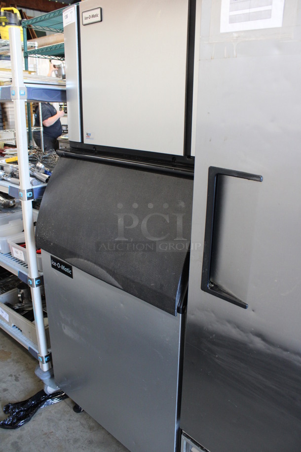 Ice O Matic Model CIM0530HW Stainless Steel Commercial Water Cooled Ice Head on Ice Bin. 115 Volts, 1 Phase. 30x32x72 - Image 1 of 7