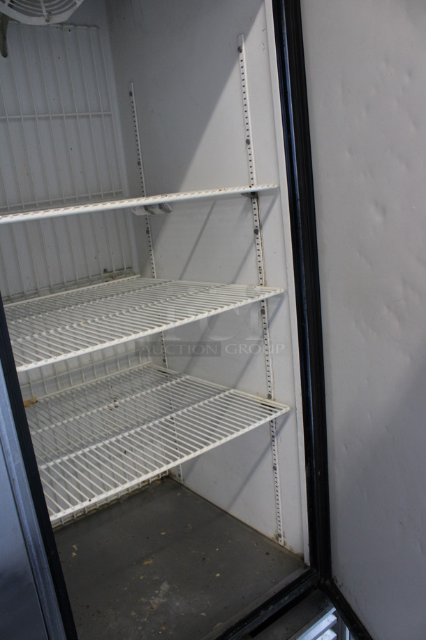True Model T-23F Stainless Steel Commercial Single Door Reach In Freezer w/ Poly Coated Racks on Commercial Casters. 115 Volts, 1 Phase. 27x30x83. Tested and Working! - Image 5 of 6