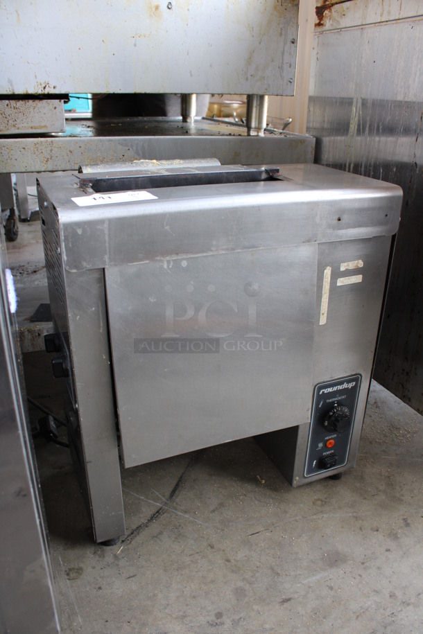 Roundup Model VCT-25CF Stainless Steel Commercial Countertop Vertical Contact Toaster w/ Buttering Attachment. 120 Volts, 1 Phase. 20x14x23. Tested and Working! - Image 4 of 8