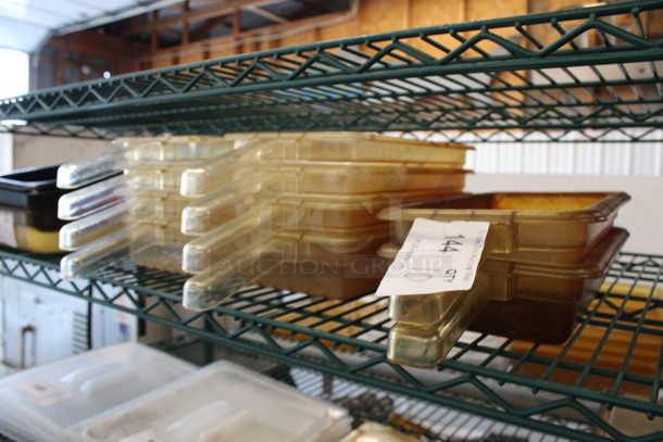 10 Amber Colored Poly Drop In Bins w/ Handles. 7x17x2.5. 10 Times Your Bid! - Image 4 of 4