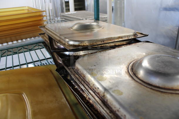 9 Stainless Steel 1/2 Size Drop In Bin Lids. 9 Times Your Bid! - Image 3 of 3
