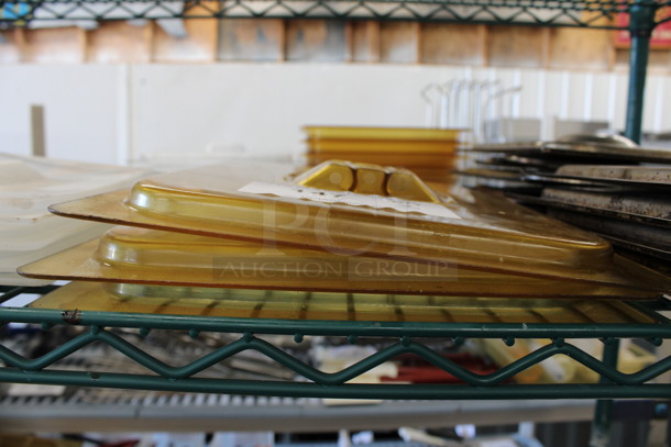 3 Amber Colored Poly 1/2 Size Drop In Bin Lids. 3 Times Your Bid! - Image 3 of 3