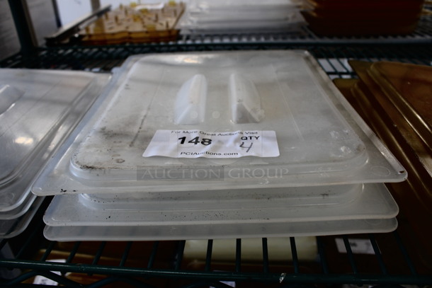 4 Clear Poly 1/2 Size Drop In Bin Lids. 4 Times Your Bid!