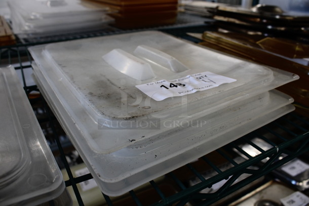 4 Clear Poly 1/2 Size Drop In Bin Lids. 4 Times Your Bid! - Image 2 of 2