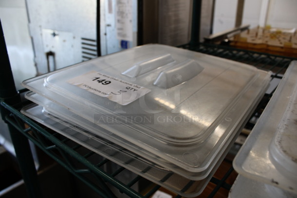 3 Clear Poly 1/2 Size Drop In Bin Lids. 3 Times Your Bid! - Image 2 of 3