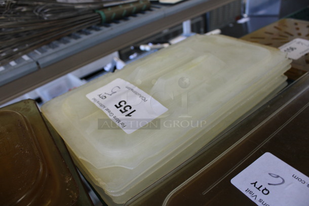 5 White Poly 1/3 Size Drop In Bin Lids. 5 Times Your Bid! - Image 3 of 3