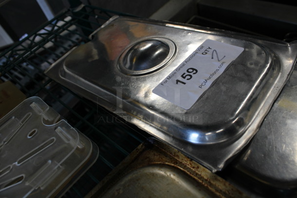2 Stainless Steel 1/3 Size Drop In Bin Lids. 2 Times Your Bid! - Image 2 of 3