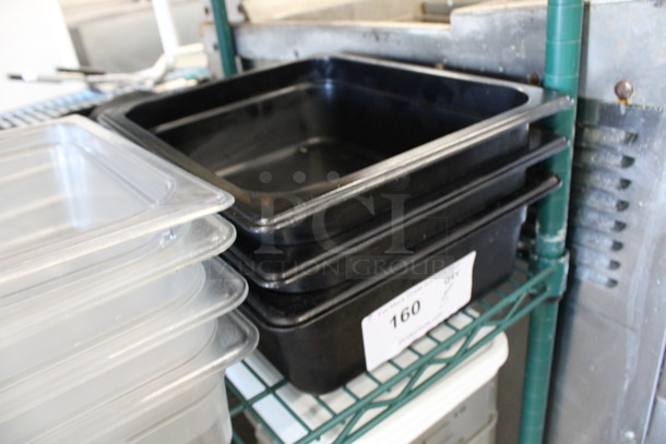 3 Black Poly 1/2 Size Drop In Bins. 1/2x4. 3 Times Your Bid! - Image 2 of 3