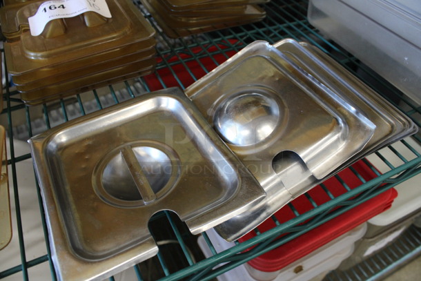 6 Stainless Steel 1/6 Size Drop In Bin Lids. 6 Times Your Bid! - Image 2 of 2
