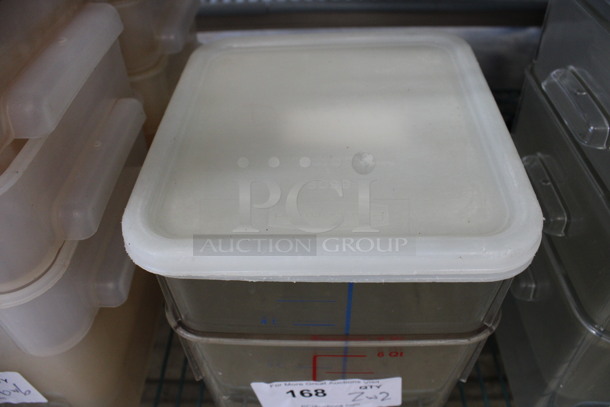 2 Clear Poly Bins w/ 2 Lids. 9x9x7. 2 Times Your Bid! - Image 3 of 3