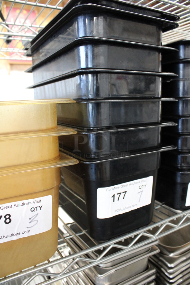 11 Black Poly 1/3 Size Drop In Bins. 1/3x6. 11 Times Your Bid! - Image 2 of 3