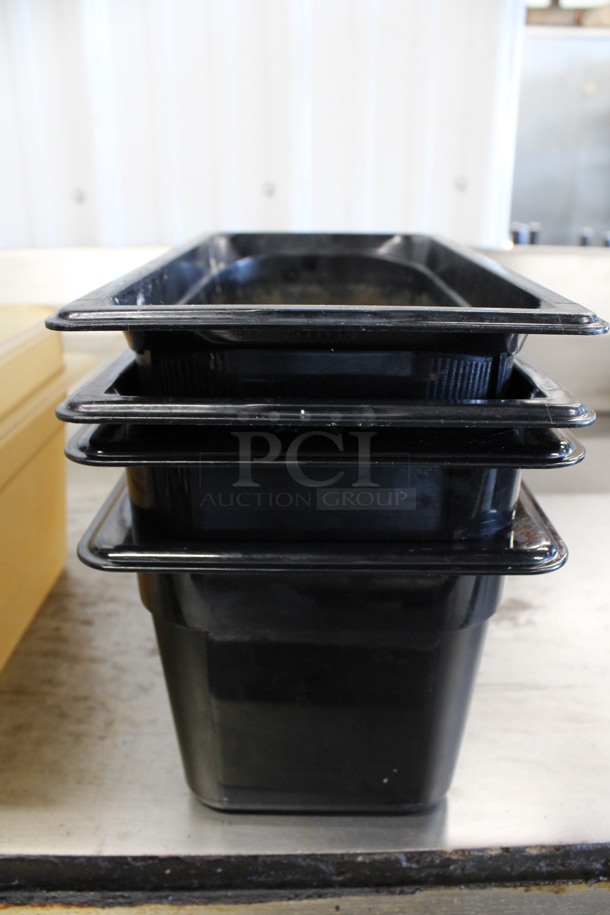 11 Black Poly 1/3 Size Drop In Bins. 1/3x6. 11 Times Your Bid! - Image 3 of 3