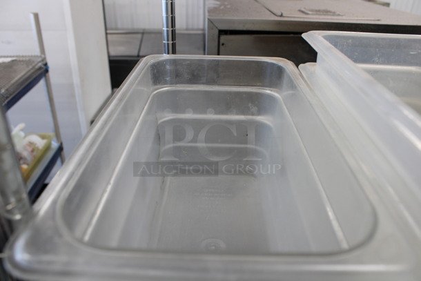3 Clear Poly 1/3 Size Drop In Bins. 1/3x6. 3 Times Your Bid! - Image 3 of 4