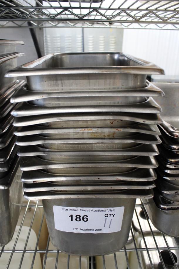 11 Stainless Steel 1/3 Size Drop In Bins. 1/3x6. 11 Times Your Bid!
