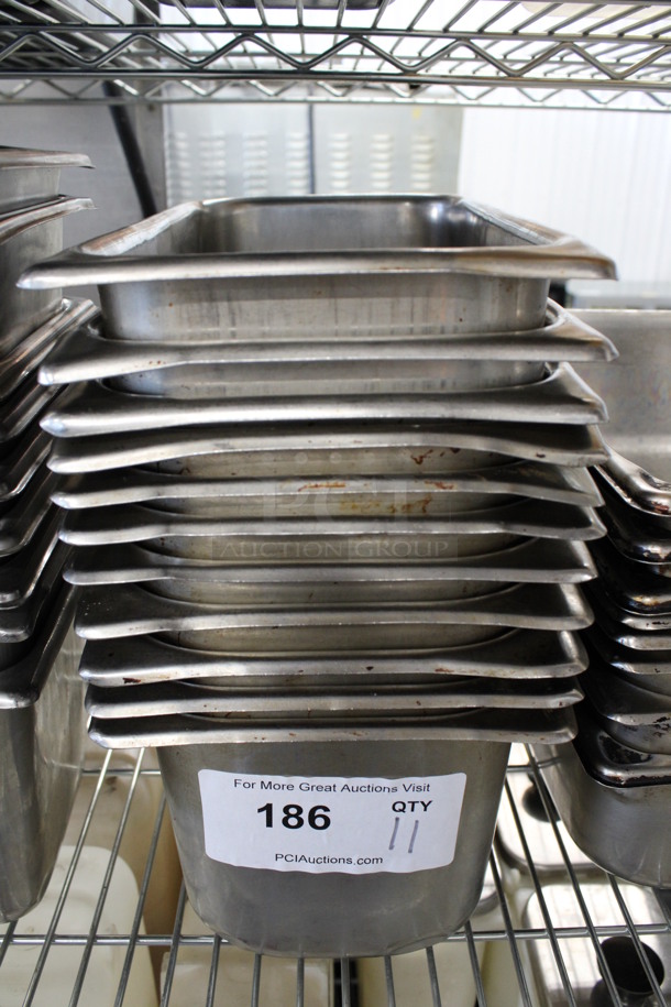 11 Stainless Steel 1/3 Size Drop In Bins. 1/3x6. 11 Times Your Bid! - Image 1 of 4