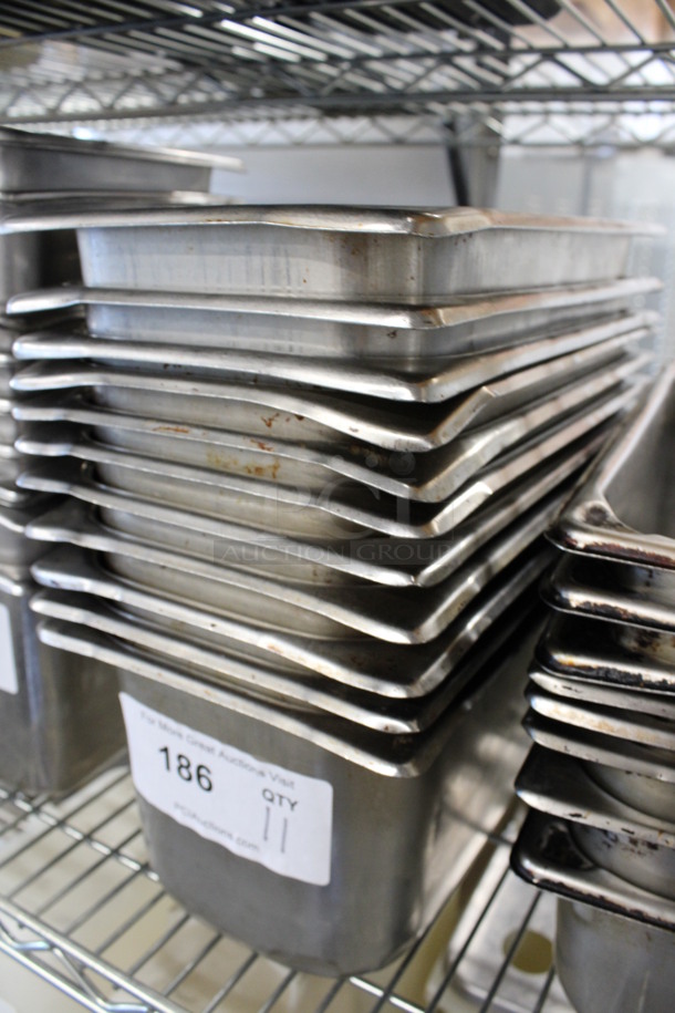 11 Stainless Steel 1/3 Size Drop In Bins. 1/3x6. 11 Times Your Bid! - Image 2 of 4