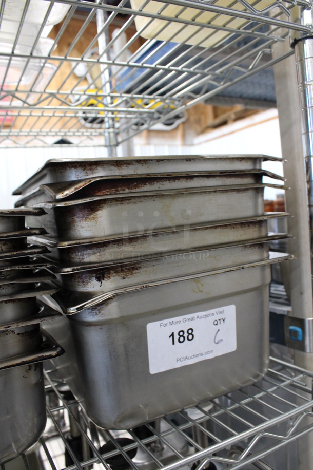 6 Stainless Steel 1/2 Size Drop In Bins. 1/2x6. 6 Times Your Bid! - Image 3 of 3