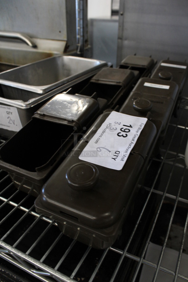 6 Brown Bins; 3 Have Lids. 3.5x7.5x4.5. 6 Times Your Bid! - Image 3 of 4