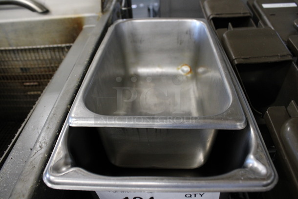 2 Stainless Steel Drop In Bins. 1/4x4, 1/3x4. 2 Times Your Bid! - Image 3 of 3