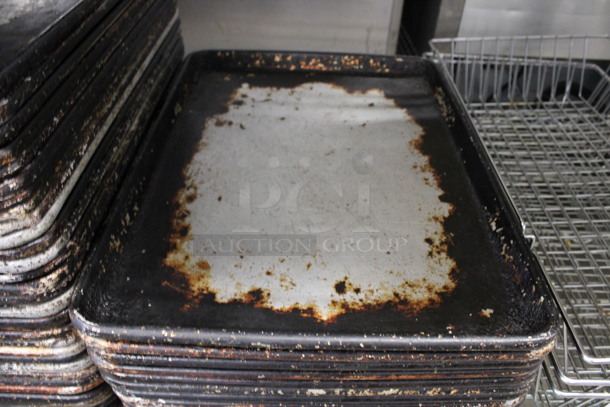 12 Metal Half Size Baking Pans. 13x18x1. 12 Times Your Bid!