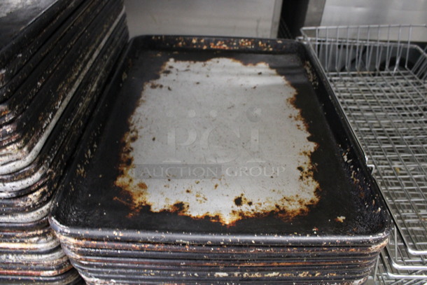 12 Metal Half Size Baking Pans. 13x18x1. 12 Times Your Bid! - Image 1 of 3