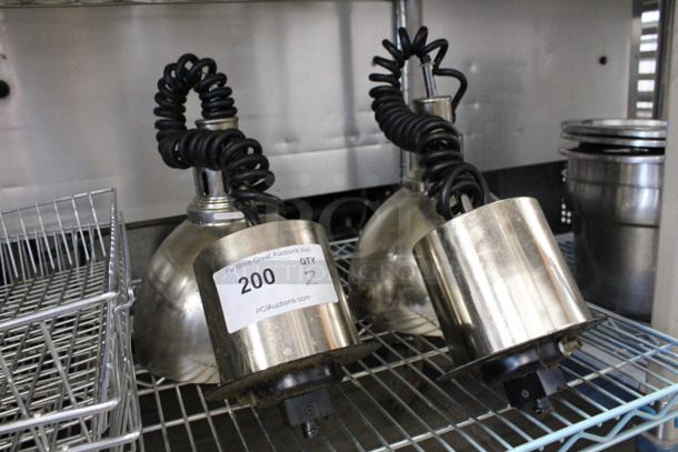 2 Metal Heat Lamps. 9x9x11. 2 Times Your Bid! - Image 1 of 3