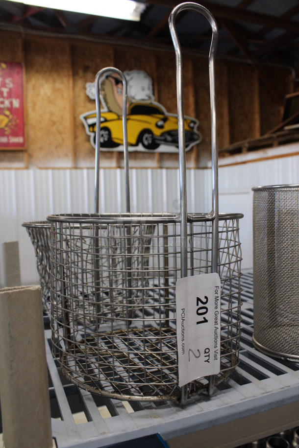 2 Metal Baskets. 9x9x15. 2 Times Your Bid!