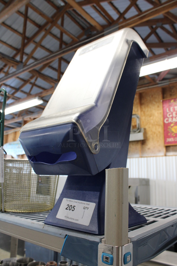 Blue and Clear Poly Countertop Napkin Dispenser. 7x11x22 - Image 3 of 3
