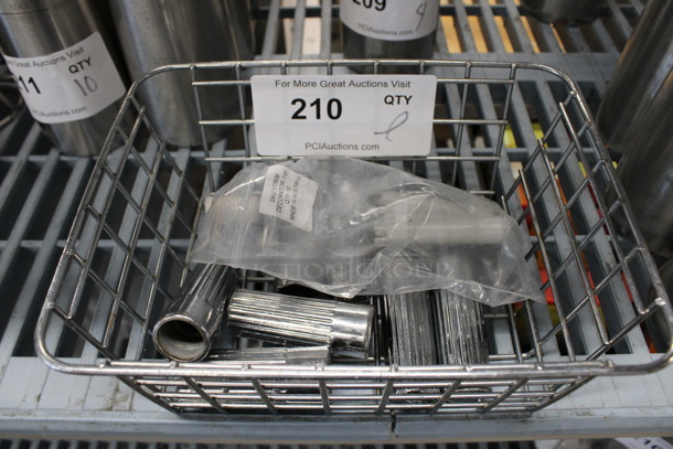 ALL ONE MONEY! Lot of Various Pieces to Whipped Cream Dispenser in Metal Wire Basket!  - Image 1 of 4