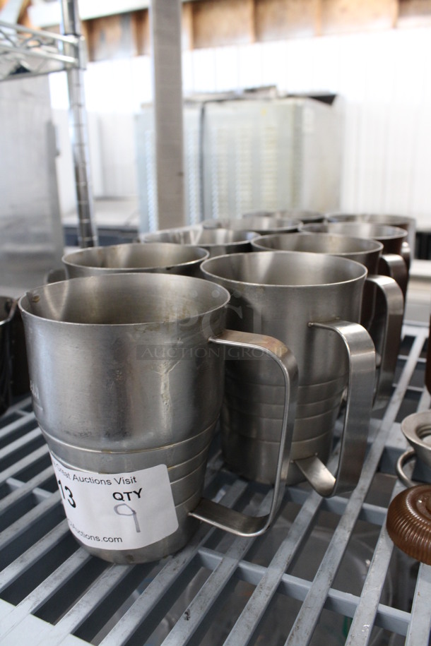 9 Metal Pitchers. 6x4x5.5. 9 Times Your Bid! - Image 2 of 3