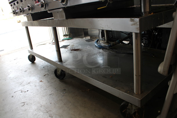 Vulcan Hart Model 972RX-102 Stainless Steel Commercial Countertop Propane Gas Powered Flat Top Griddle w/ Thermostatic Controls on Stainless Steel Equipment Stand w/ Commercial Casters. 162,000 BTU. 72x33x39 - Image 7 of 7
