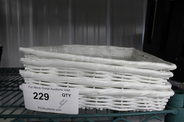 4 White Baskets. 11x13x2. 4 Times Your Bid! - Image 1 of 3