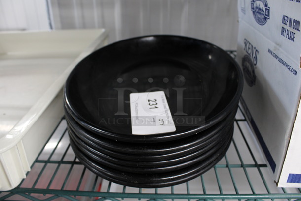 7 Black Plates. 13.5x10x2. 7 Times Your Bid!