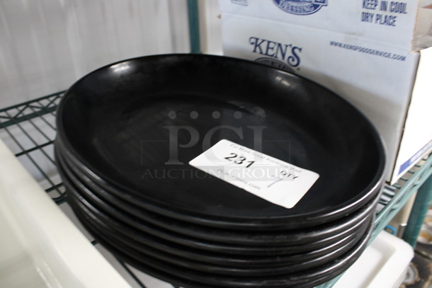 7 Black Plates. 13.5x10x2. 7 Times Your Bid! - Image 2 of 3