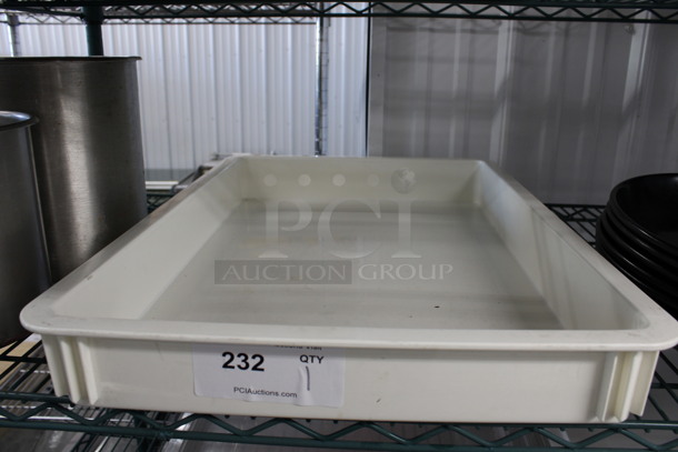 White Poly Dough Bin. 18x24x3